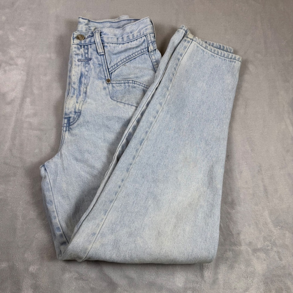 Stefano International Vintage Mom Jeans Size 8 High Waist Light Wash Denim*